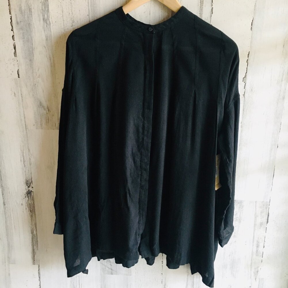 NWT Denim & Supply Crinkle Gauze Tunic Top Buttondown Shirt Trapeze Boho XS